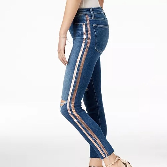 Joe’s Charlie Skinny Jean - Foil Stripe - Picture 1 of 14